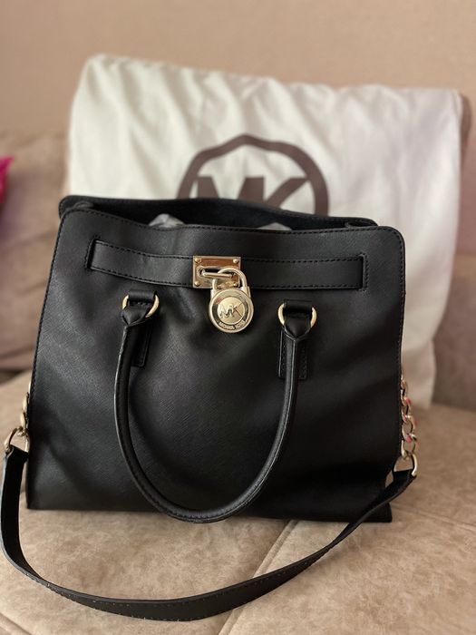 Кожена чанта Hamilton Michael Kors