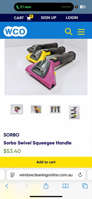 Чистачка за стъкла прозорци дръжка без гума SORBO