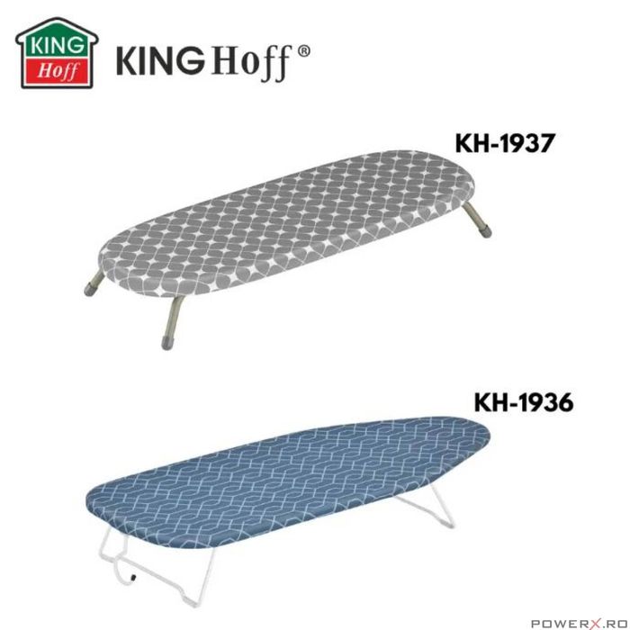 Masa de calcat mini pliabila, gri, Kinghoff