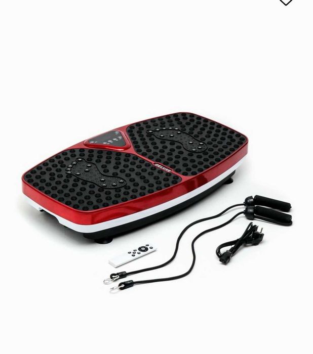 Виброплатформа массажер для ног, тела, с пультом, фитнес резинки