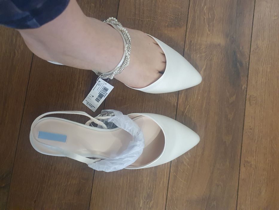 Pantofi fara toc de mireasa, marime 37