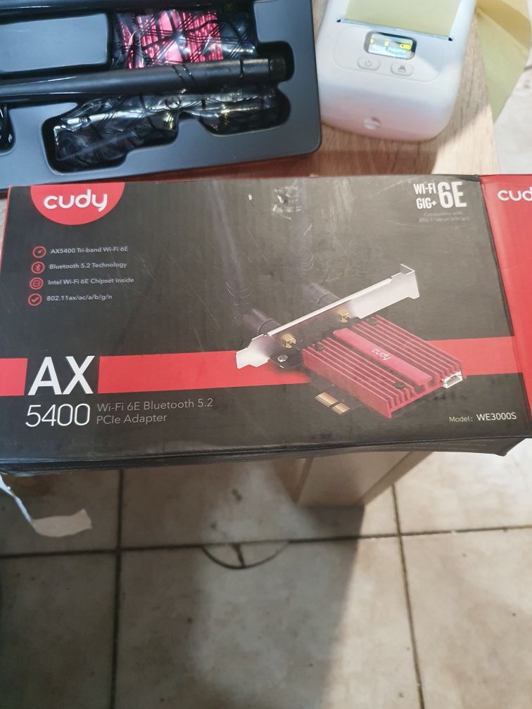 Мрежова карта Cudy WE3000S, AX5400, Tri-Band, Wi-Fi 6, Bluetooth, PCIe