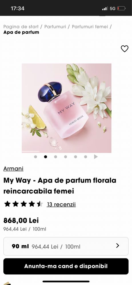 Vand parfum My Way 90 ml