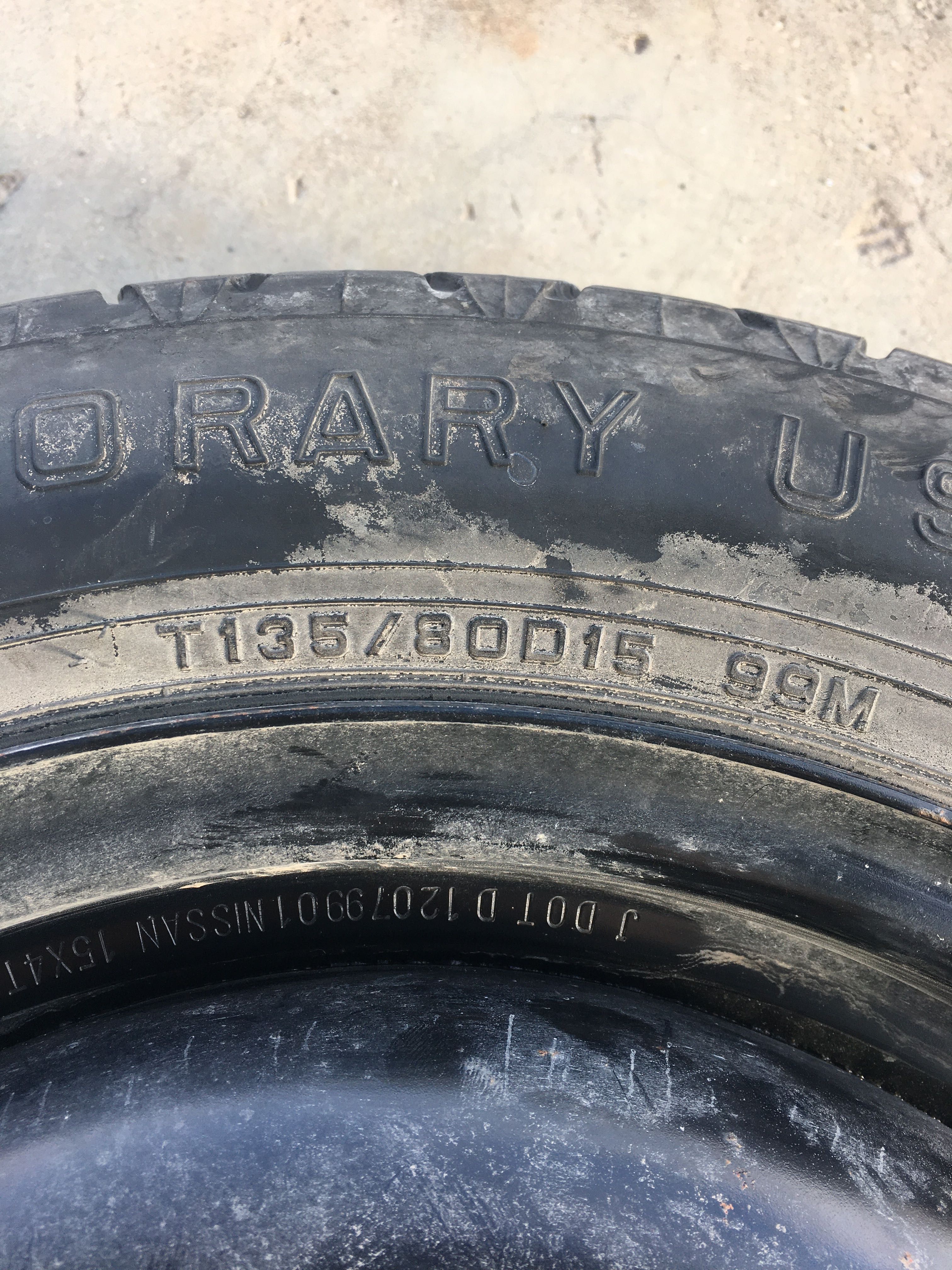 Резервна гума, патерица за нисан 15”, 114.3мм