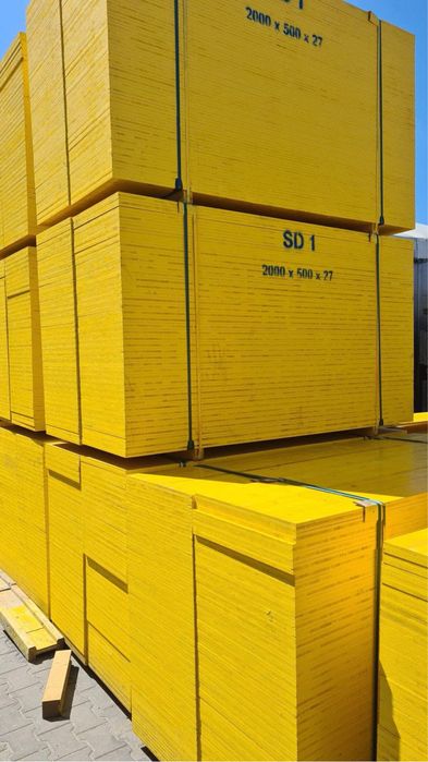 Cofraje tip doka lana peri placa galbena panouri tego popi metalici