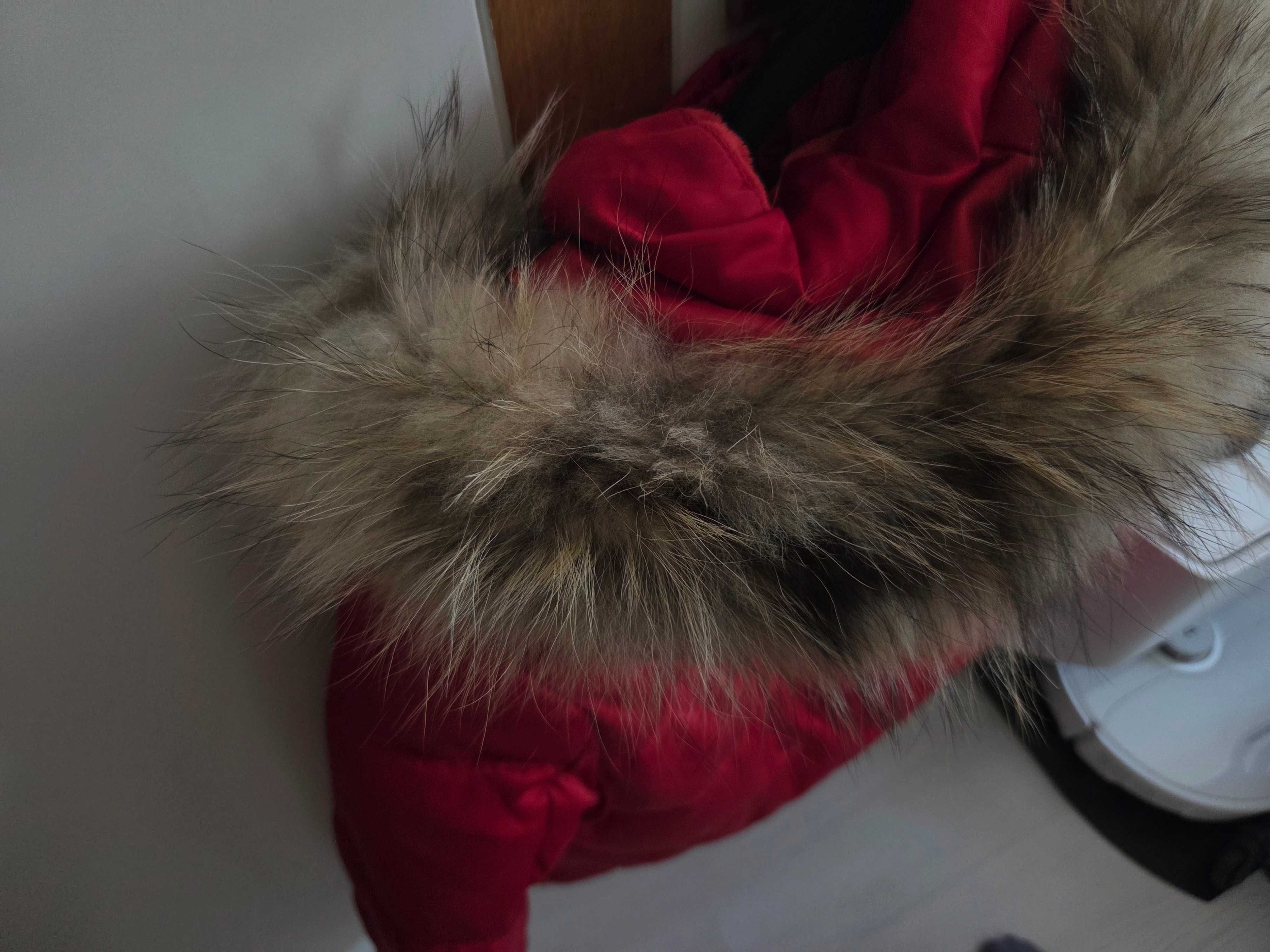 Дамско дебело зимно яке Guess червено