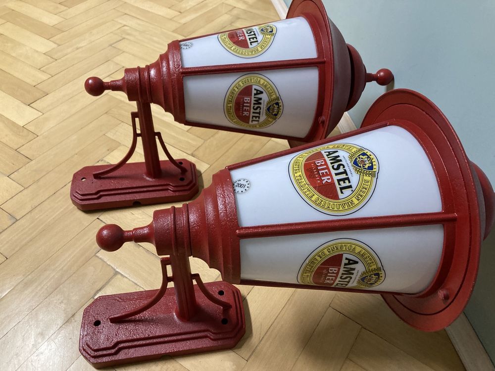 Винтидж рекламни лампи Amstel beer