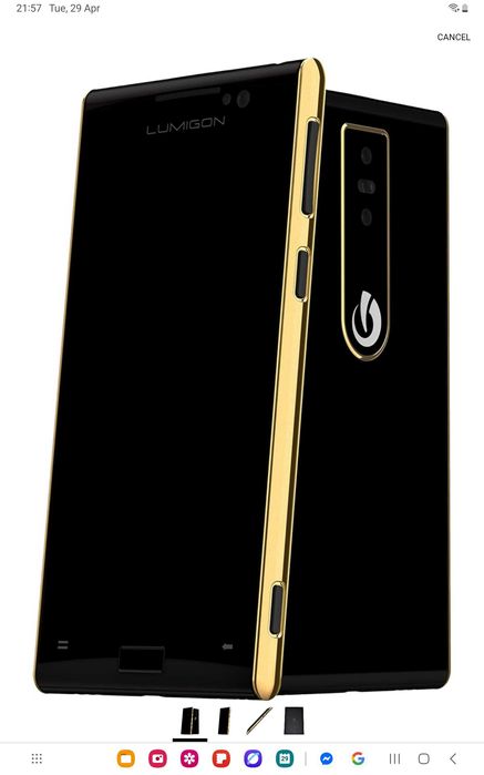 Телефон  LUMIGON T3 ( 24K GOLD )