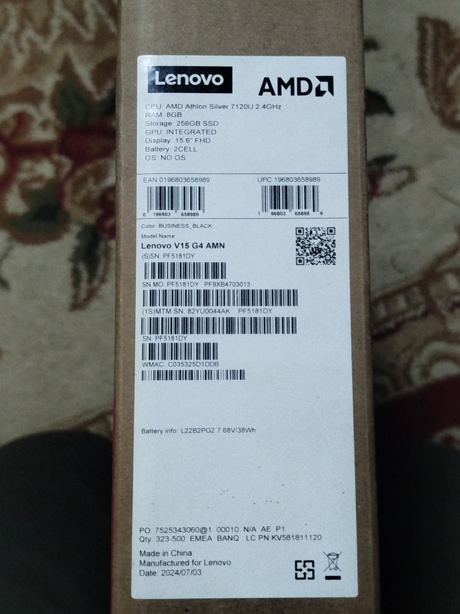Lenovo V15 G4 AMN

(S)SN PF5181DY