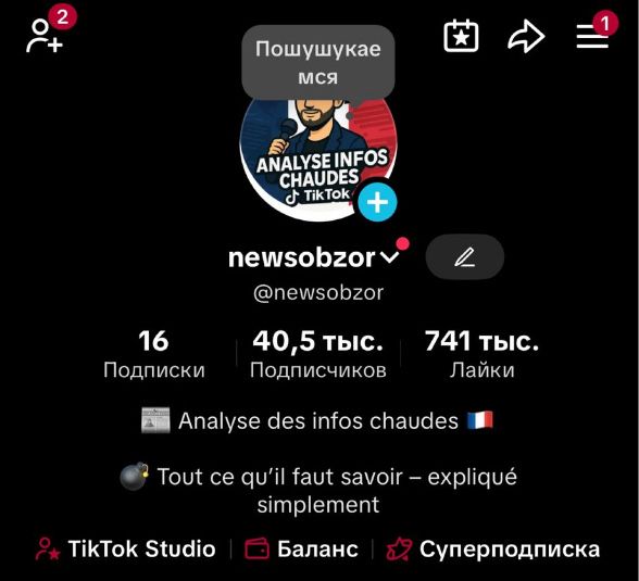 Тикток аккаунт с эфирам