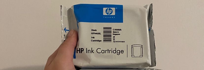 HP 940XL Negru, 2 cartușe noi, sigilate