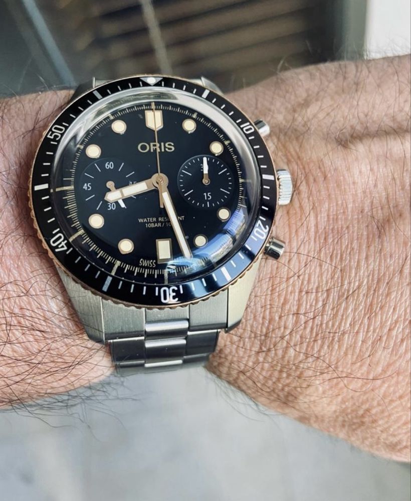 Швейцарские часы Oris, механический хронограф