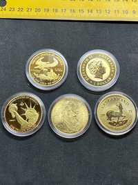 Сувенирни позлатени монети. Цената е за брой!