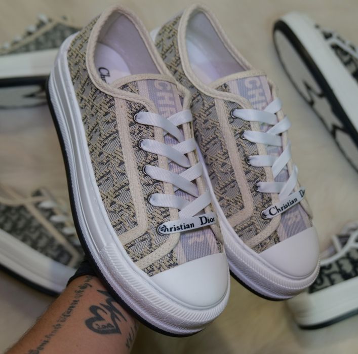 Дамски маратонки Dior Oblique (36-40) - Бежаво