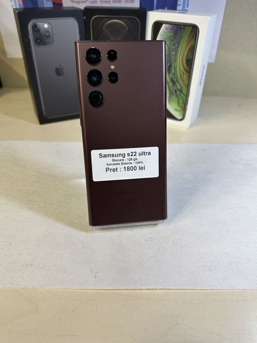 Samsung s22 ultra / 128 gb / Garantie / folie sticla cadou