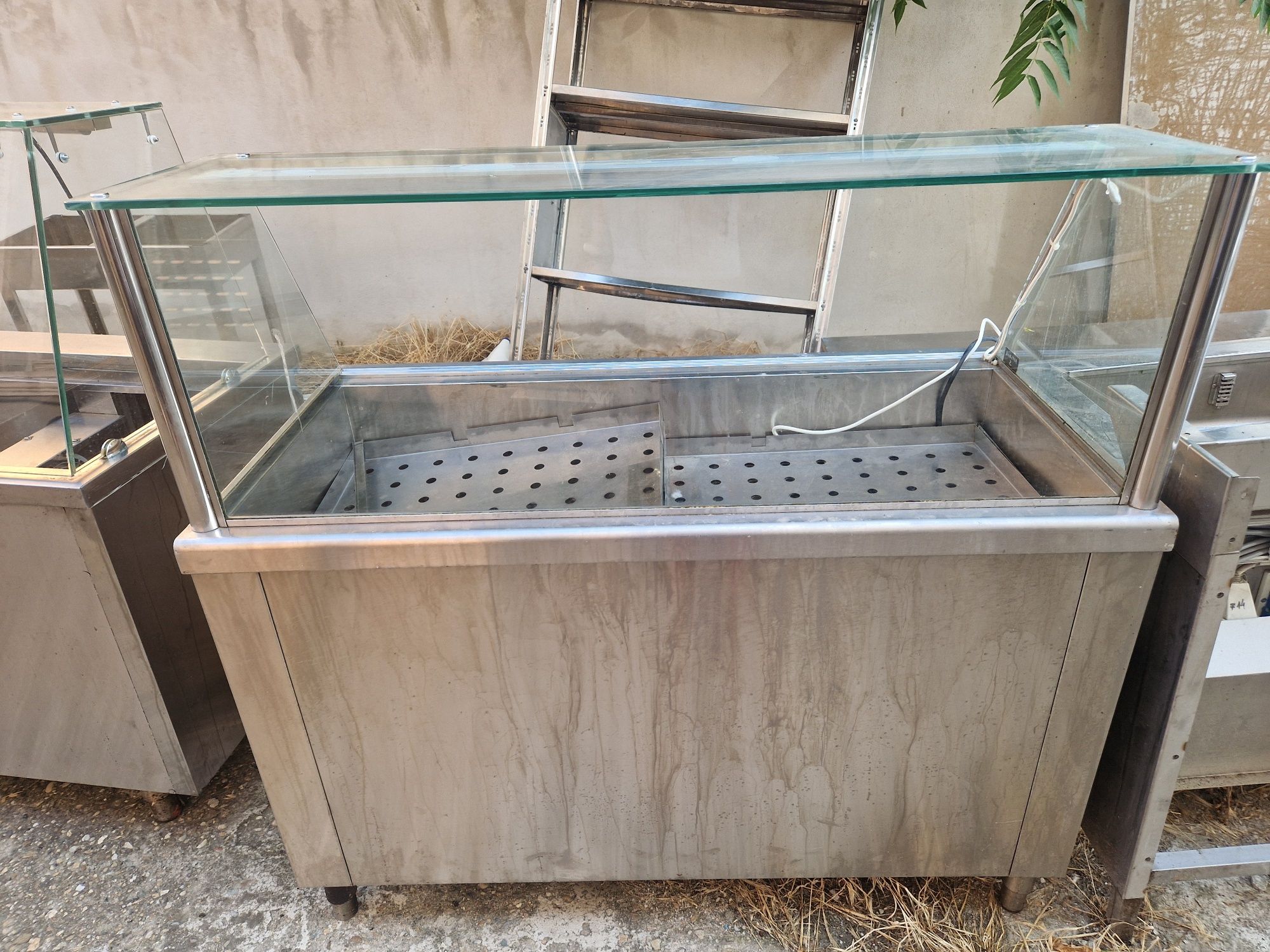 Frigider, Congelator inox, Vitrina rece si vitrina calda inox, cu dula