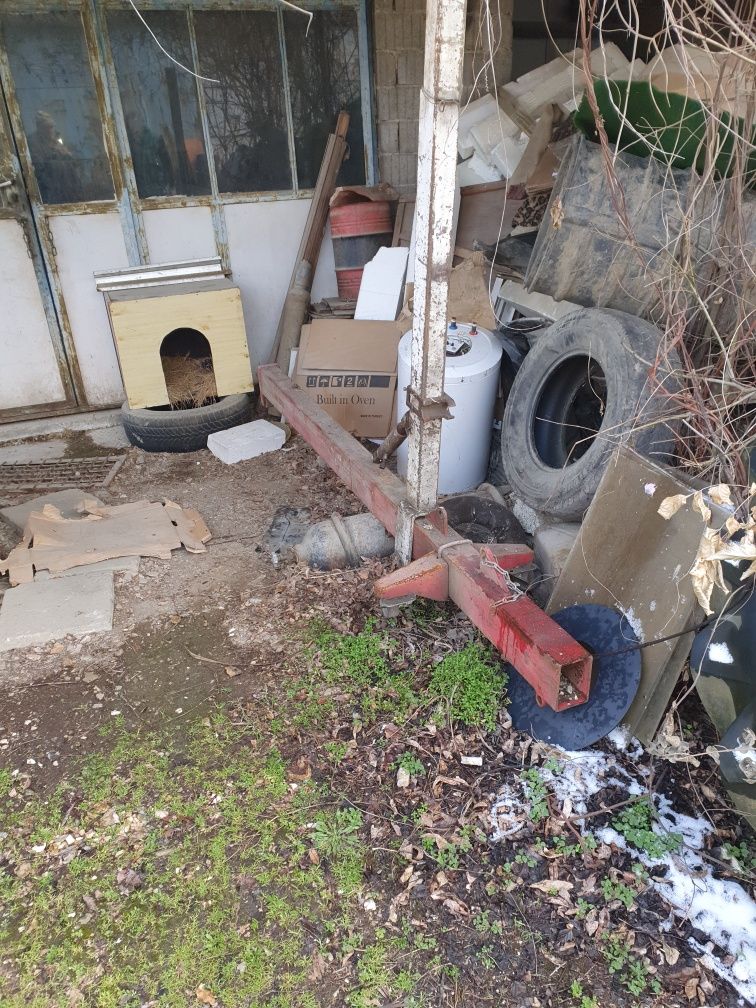 Macara hidraulică girafă / Cal de tras caroserie avariată (650€ neg.)