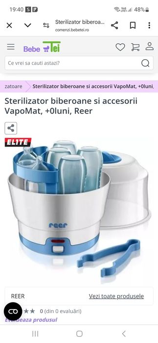 Vand sterilizator biberoane Reer