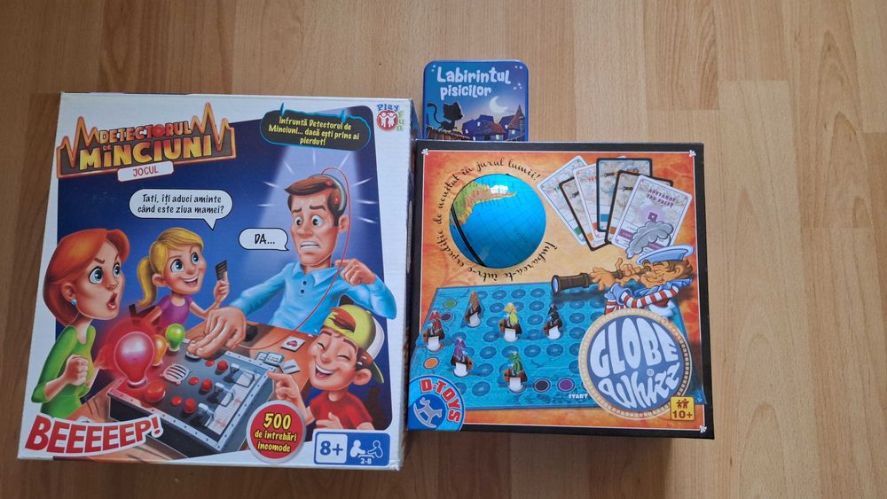 Set jocuri: Detector de minciuni, Globe Whizz, Labirintul pisicilor