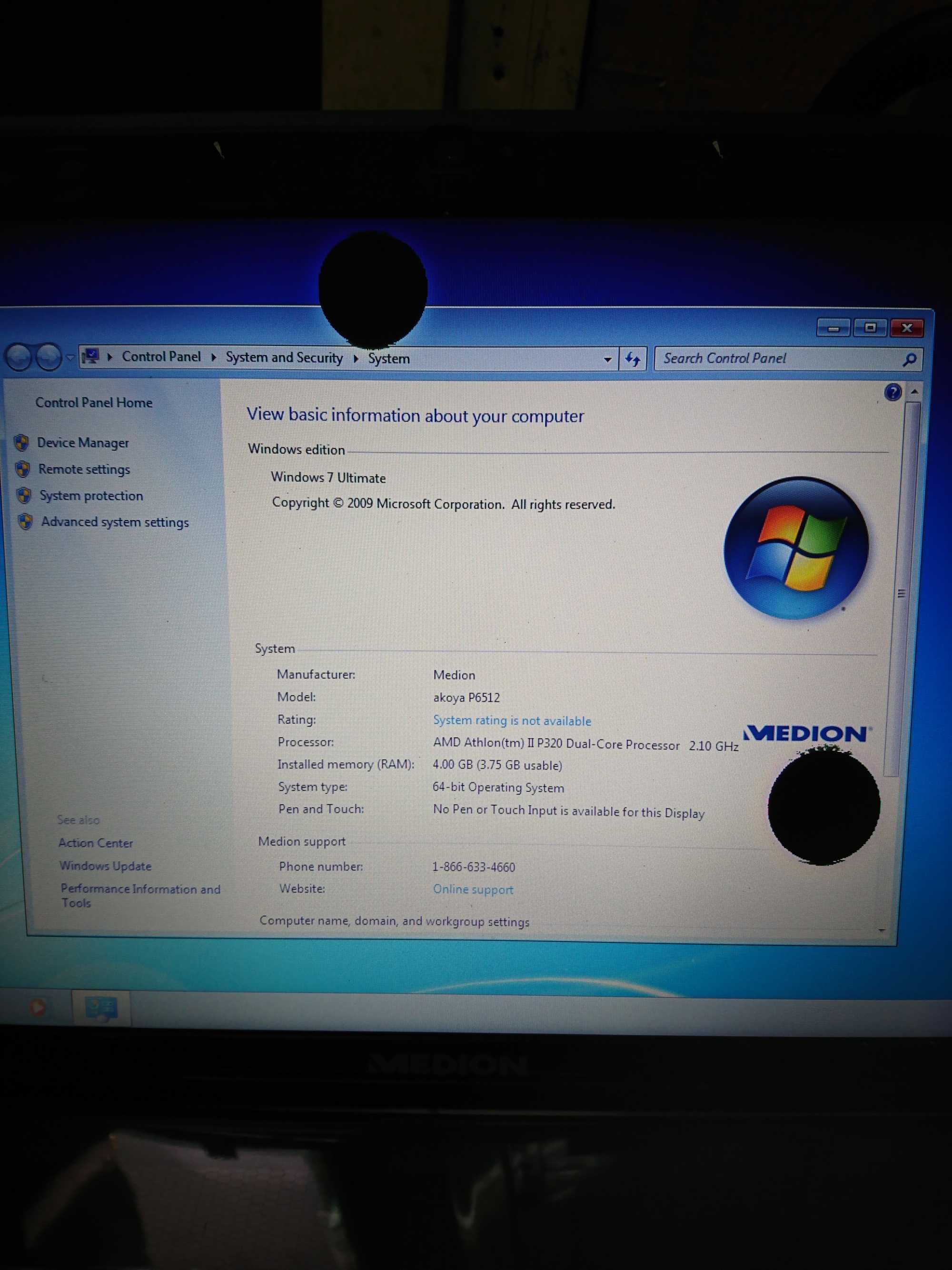 MEDION akoya P6512(complet sau la dezmembrari)