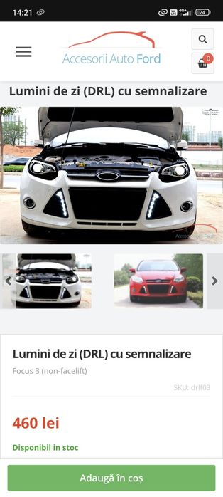Lumini de zi LED Ford Focus mk3 2011-2018