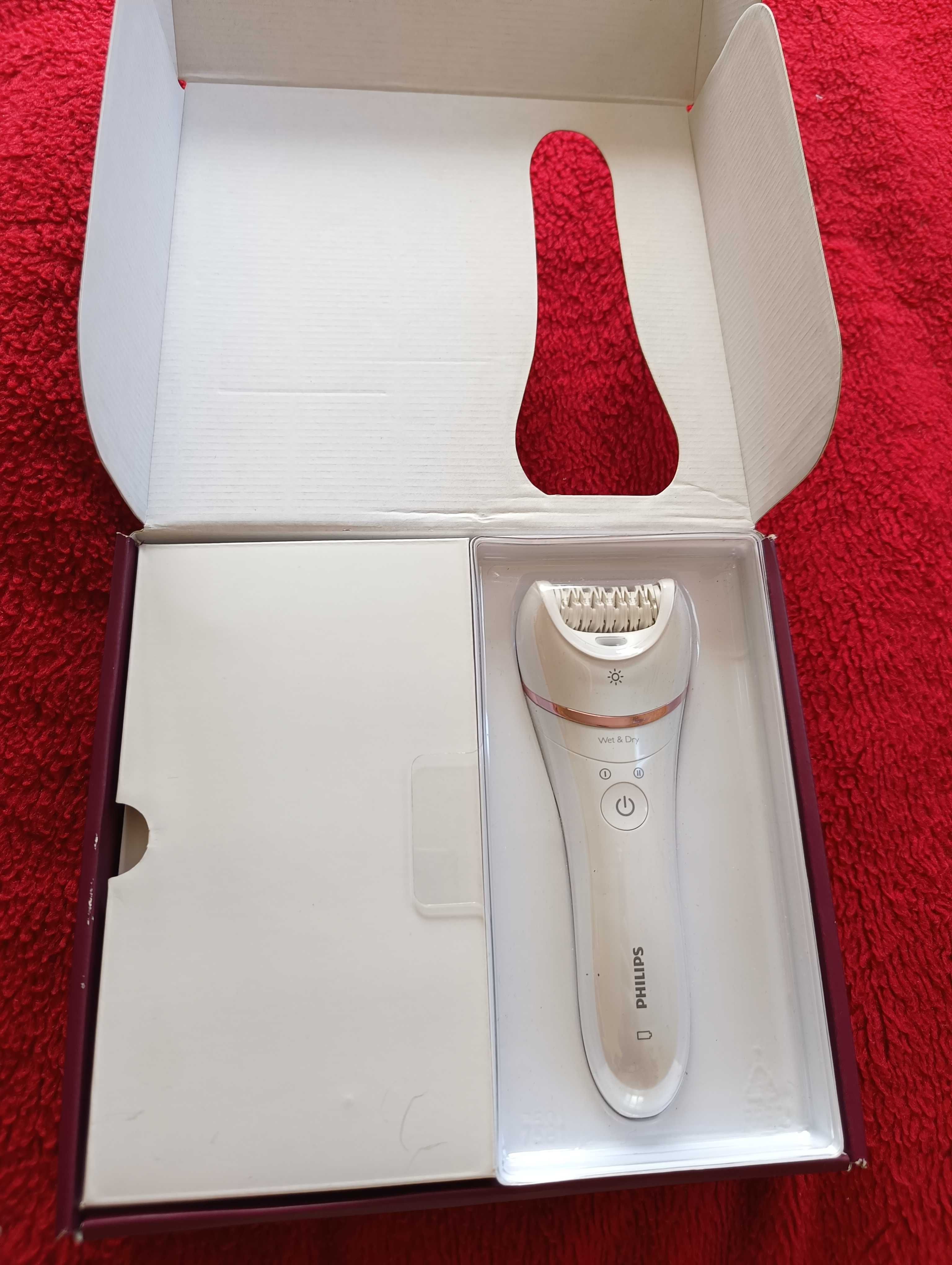 Philips Epilator Series 8000 BRE740/10 – нов, с 9 приставки, Wet & Dry