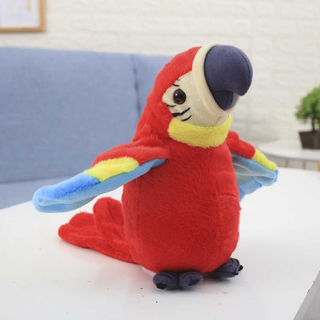 Детска играчка Говорещ Папагал , Пее и маха с крилата