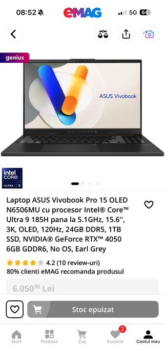 Laptop ASUS Vivobook Pro 15