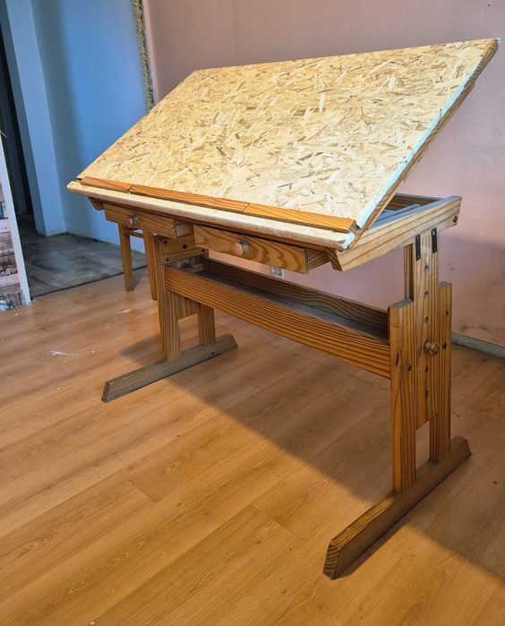 Masa de lucru din lemn (vintage drafting table)