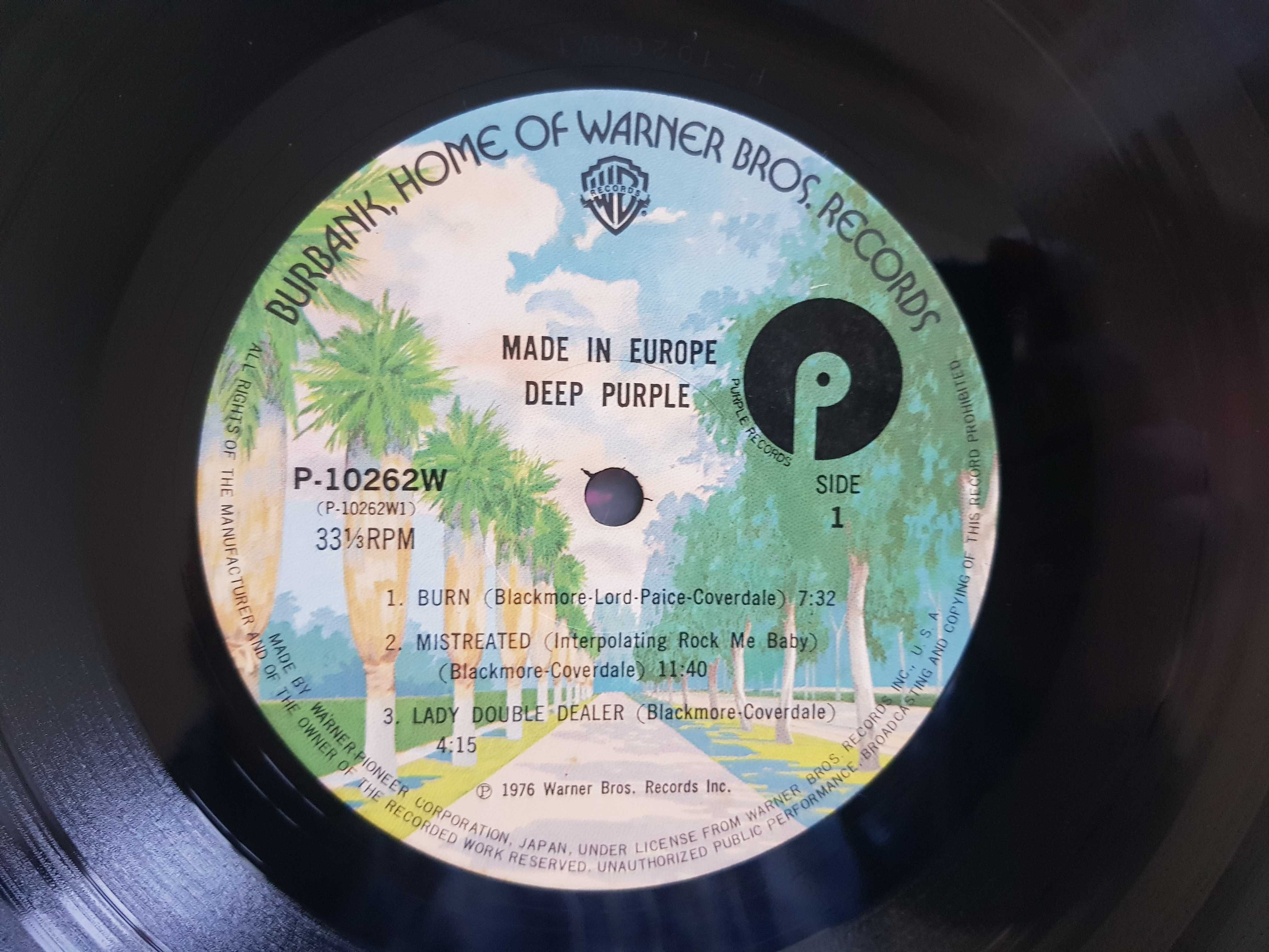 Виниловая пластинка Deep Purple – Made In Europe (пр-во Япония, 1976)