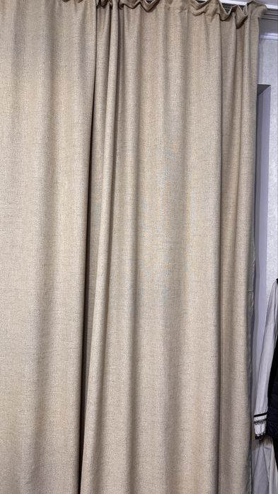 Шторы 2 части, желтый и оранжевый цвет