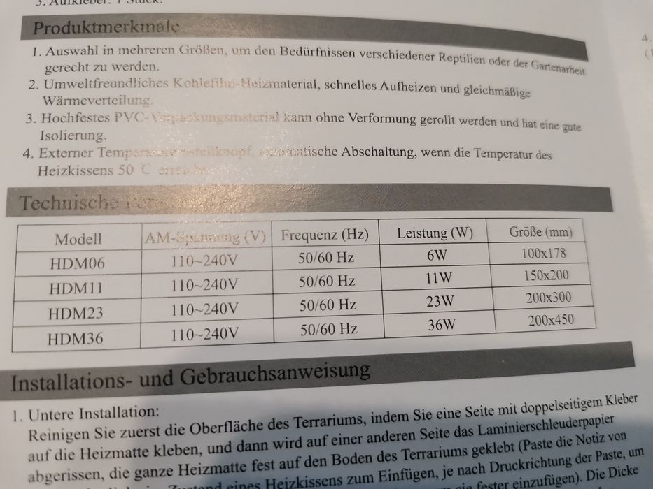 Covoraș încălzire reptile 11w