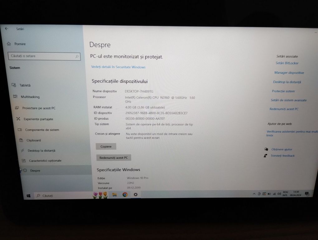 Laptop Lenovo ThinkYoga 11.6 11.6 Intel Celeron N3160  4GB 128SSD