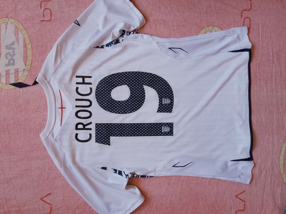 Tricou Fotbal Feminin Vintage Anglia #19 Crouch 2007-09