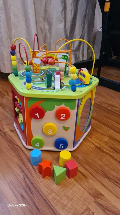 Образователен дървен куб голям