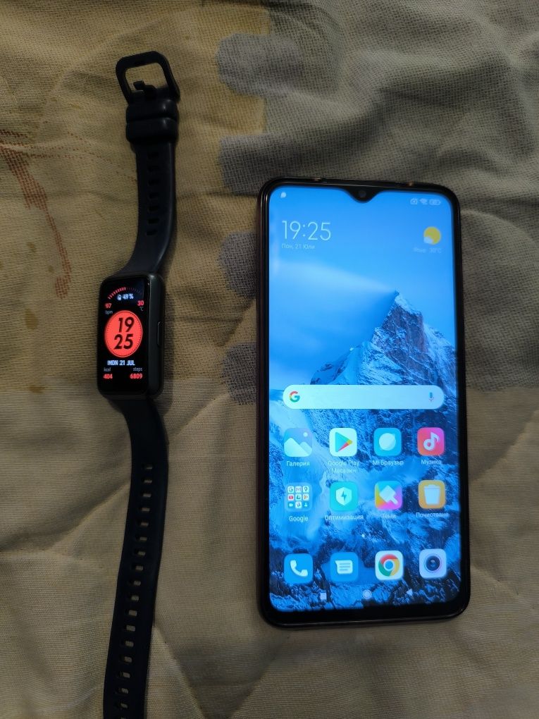 Xiaomi Redmi Note 8 Pro 64GB, Green + Смарт гривна Huawei Band 7
