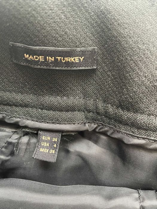 Pantaloni negri Massimo Dutti cu catarama