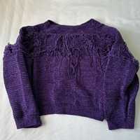 Дамски лилав пуловер