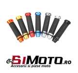 Mansoane moto aluminiu și cauciuc 22mm capete ghidon
