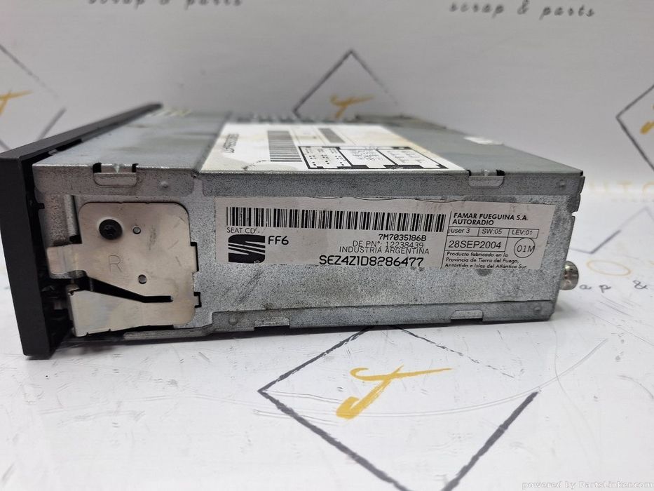 CD player auto SEAT ALHAMBRA (7V8, 7V9) [ 1996 - 2010 ] TDI (ASZ) 96KW|131HP OEM 7M7035186B