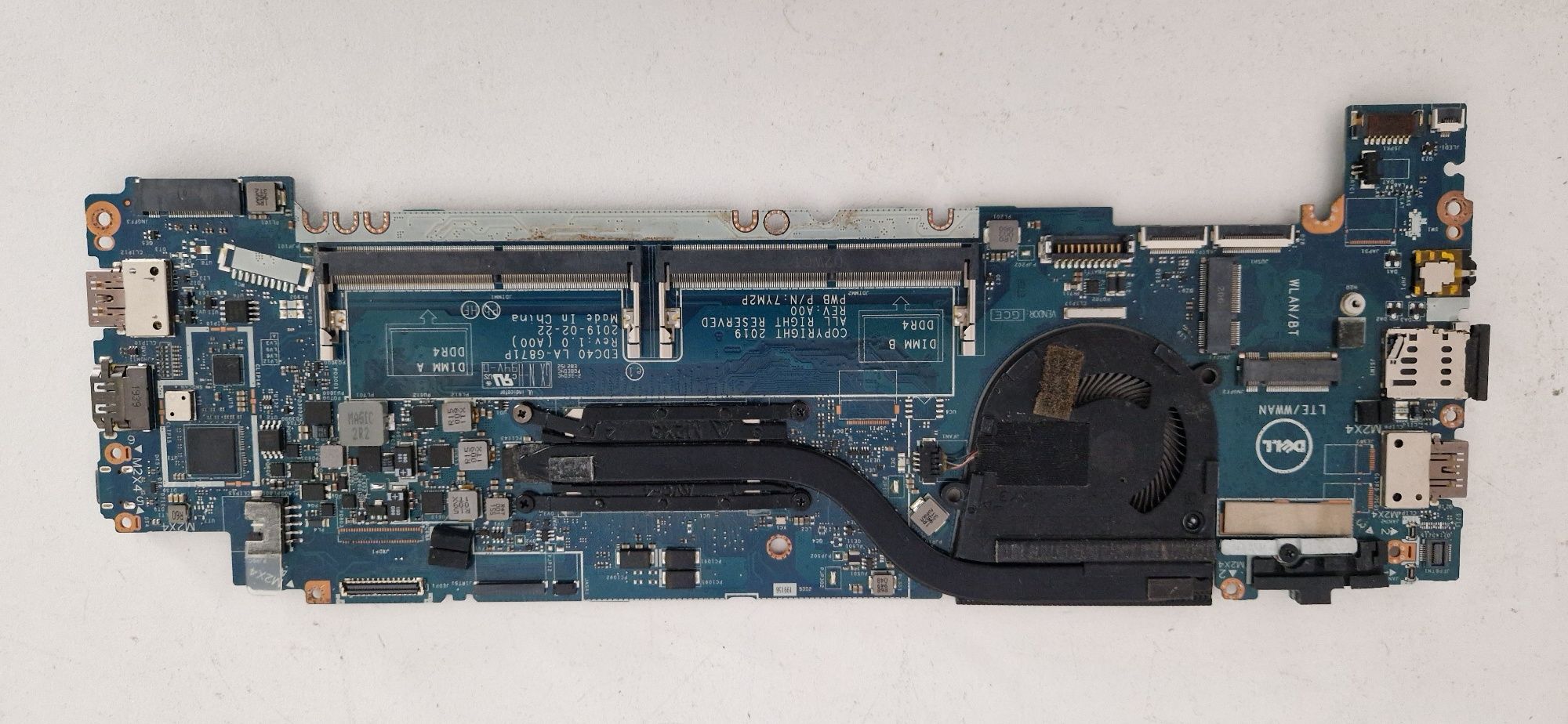 Dell Latitude 7400 placa de baza LA-G871P