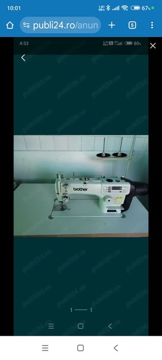 Vând mașină de cusut industrială Brother cu 1 ac Direct Drive S7100A-4