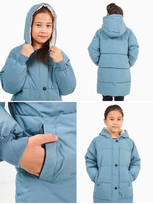 Детская куртка 4-9 лет пуховик зимний для девочек и мальчиков зимний