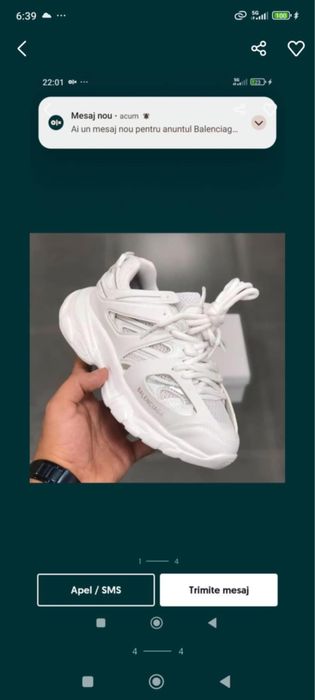 Balenciaga track negru si alb redurere