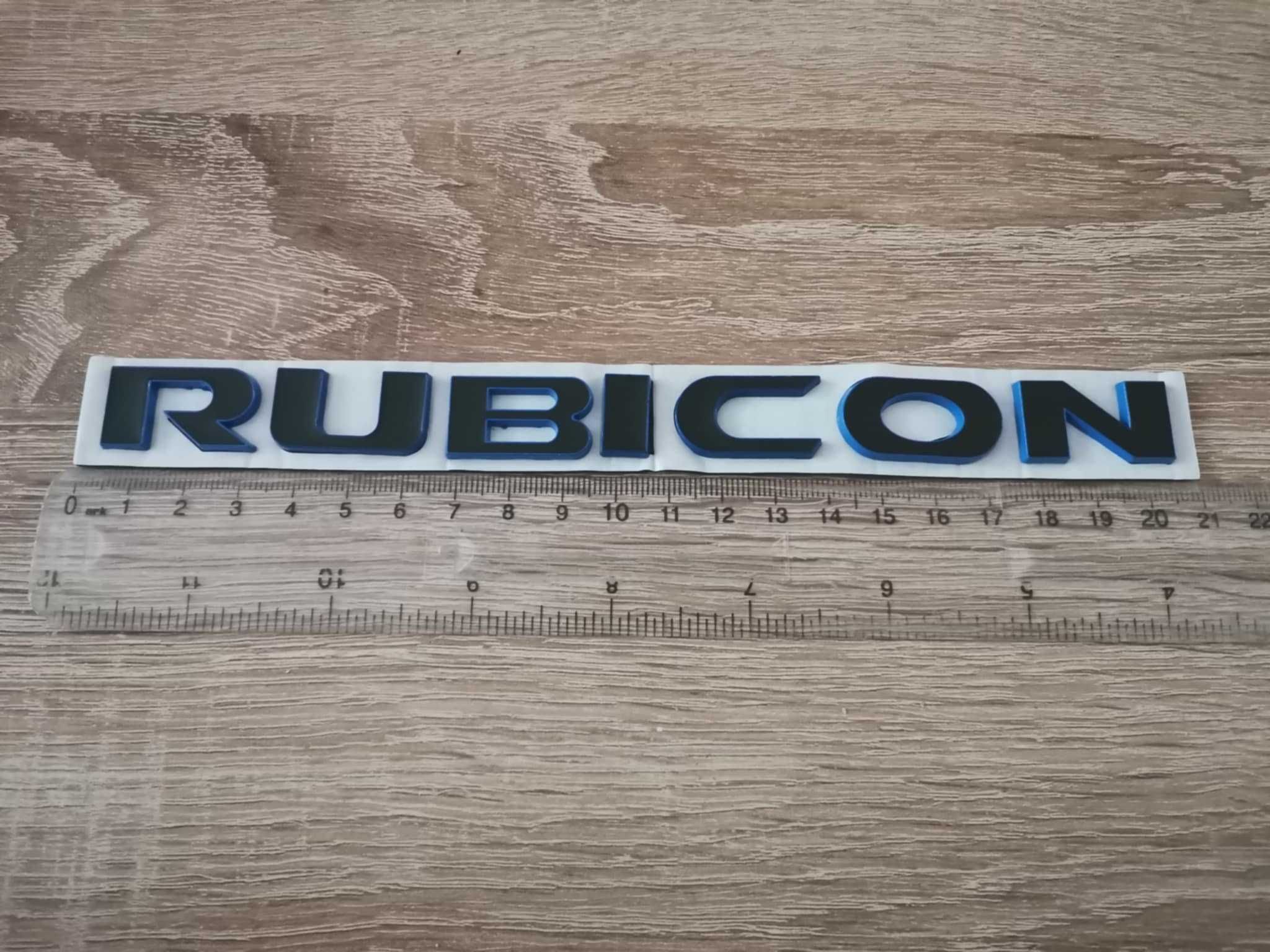 черен надпис емблема Jeep Rubicon