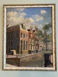 Картина из Амстердама, оригинал - холст восстановлен