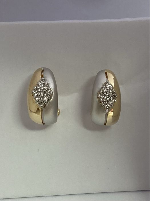 Cercei aur cu diamante 0.28ct