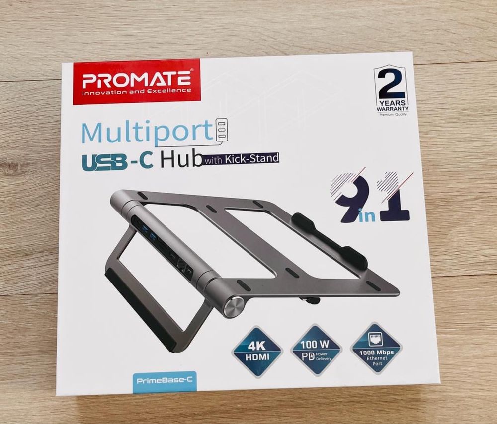 Suport laptop PROMATE PRIMEBASE-C.GREY - Multi port