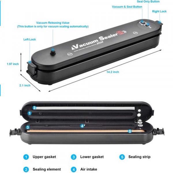 Преносима машина за вакуумиране и запечатване на храни, Vacuum Sealer
