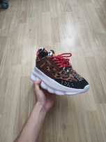 Versace chain reaction leopard print